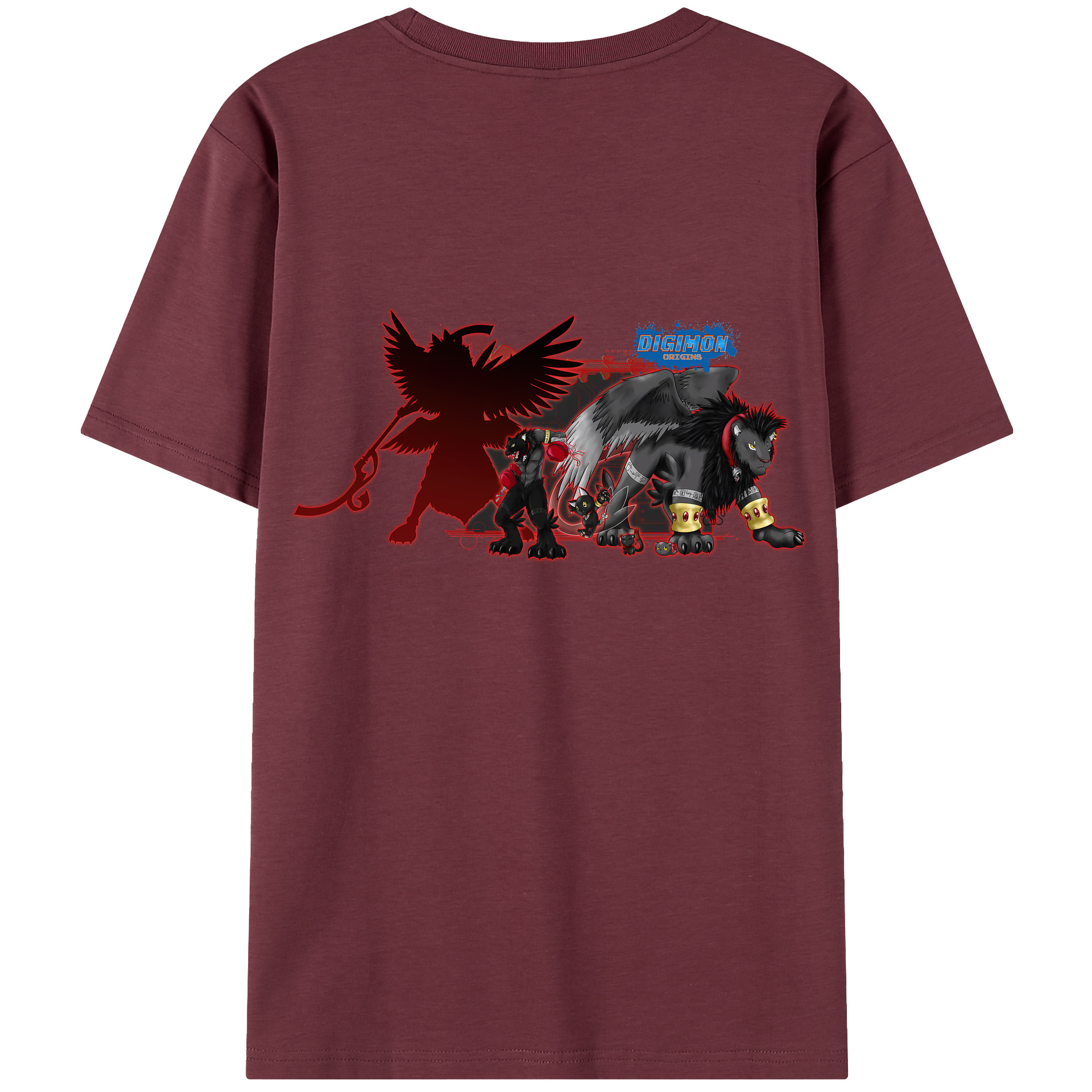 （画像用） Digimon デジタルモンスター/デジモン 綿100％半袖Tシャツ（背面プリント）